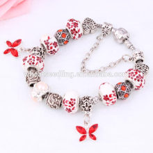 Japón estilo mariposa sakura manual lujo personalizado pulsera de porcelana